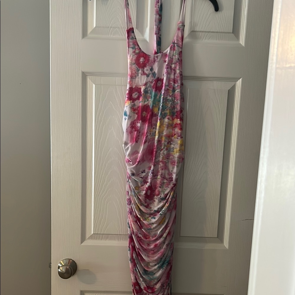 Steve Madden Pink Floral Midi Dress